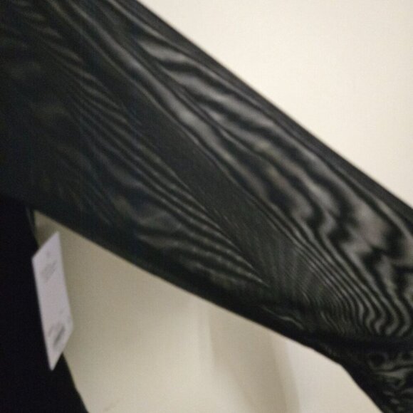 SO NWT Black Mesh Asymmetric Long Sleeve Scoop Neck Body Suit Size L - Picture 3 of 7